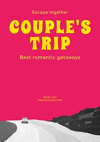 Couple's trip poster template
