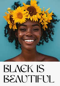 Black is beautiful poster template