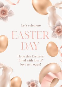 Easter Day poster template