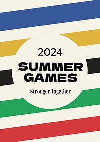 Summer games poster template