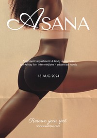 Yoga workshop poster template