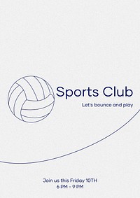 Sport club poster template