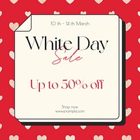 White day sale Instagram post template