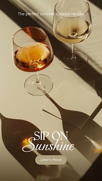 Summer cocktails Instagram story template