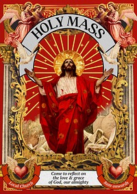 Holy mass poster template
