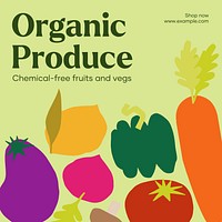 organic produce Instagram post template