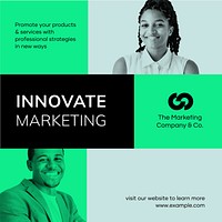 Innovative marketing Instagram post template