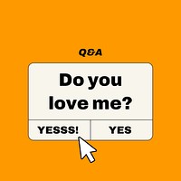 Love q&a Instagram post template