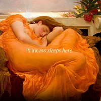 Princess sleeps here Instagram post template