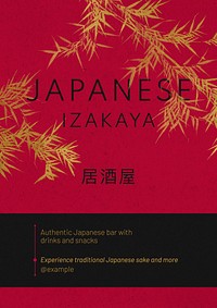 Japanese bar poster template