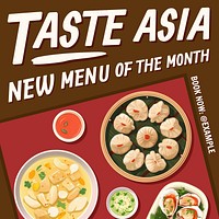 Taste asia Facebook post template