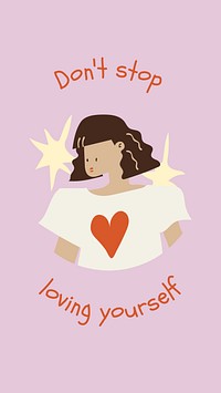 Self-love quote Facebook story template