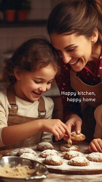 Kitchen & home quote mobile wallpaper template