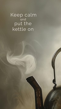 Tea quote mobile wallpaper template