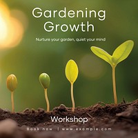 Gardening workshop Instagram post template