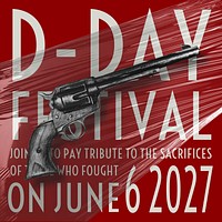 D-Day anniversary festival Instagram post template