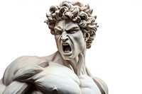 Greek sculpture david angry person statue human.