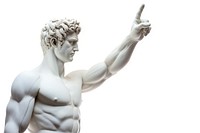 Greek sculpture david hand waving clothing apparel person.