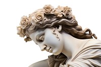 Greek sculpture female with flower person statue adult.