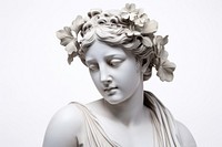 Greek sculpture female with flower photography portrait person.