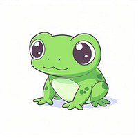 Frog cartoon style amphibian wildlife animal.