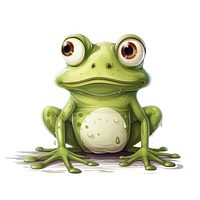 Frog character animal amphibian wildlife.