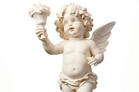 Greek sculpture cherub holding ice cream archangel clothing apparel.
