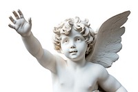 Greek sculpture cherub hand waving archangel person human.