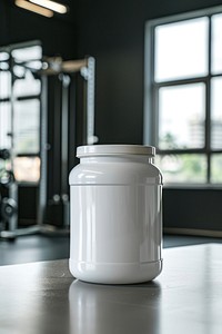 Protein jar mockup cookware bottle shaker.