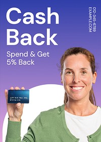 Credit card advertisement poster template