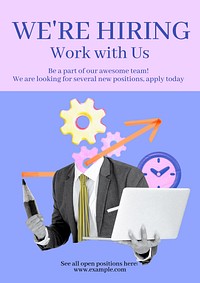 Hiring ads  poster template