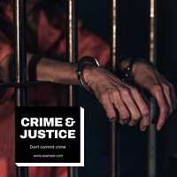 Crime  justice Instagram post template