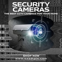 Security cameras Instagram post template