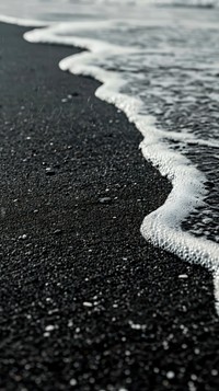 Black sand beach wallpaper shoreline outdoors nature.