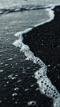 Black sand beach wallpaper shoreline outdoors wildlife.