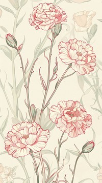 Carnations art illustrated graphics.