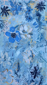 Floral pattern graphics painting art.
