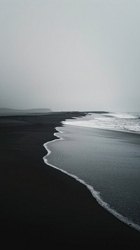 Dark beach wallpaper water shoreline outdoors.