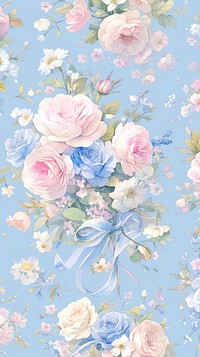 Flowers wallpaper graphics painting pattern.