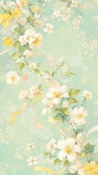 Flowers wallpaper graphics painting pattern.