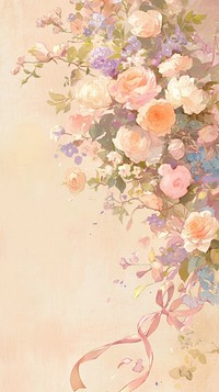 Flowers wallpaper painting graphics pattern.