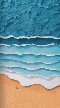 Beach paper cut wallpaper ocean shoreline outdoors.