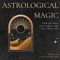 Astrological magic Instagram post template