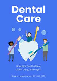 Dental care  poster template