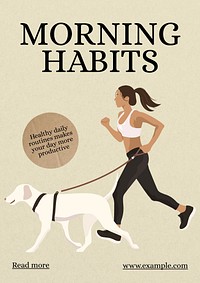 Morning habits  poster template