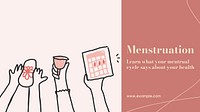 Menstruation  blog banner template