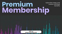 Premium membership blog banner template