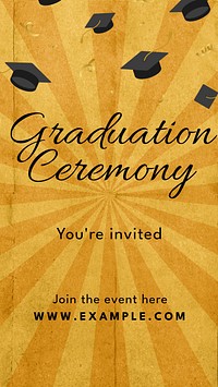 Graduation ceremony  Instagram story template