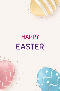 Happy Easter template, editable Pinterest pin design