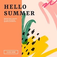 Summer memphis Instagram post template